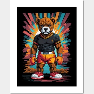 Boxer teddy bear Posters and Art